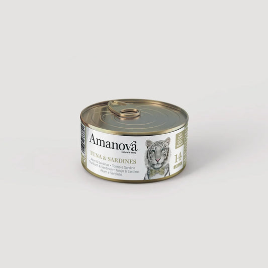 Amanova консерва за котки с риба тон и сардини в желе 70гр