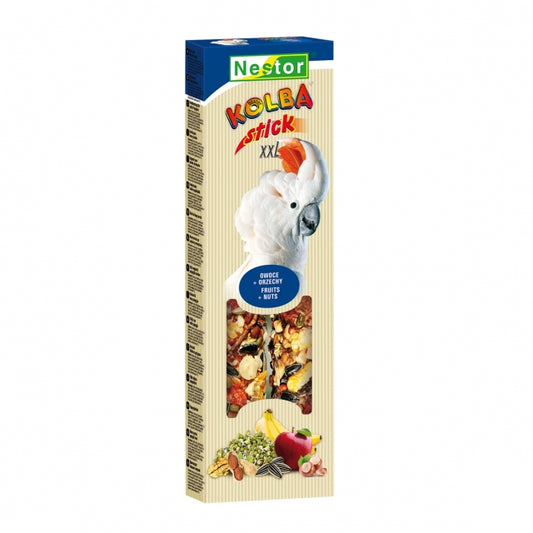 XXL премиум пръчица за големи папагали с плодове и ядки