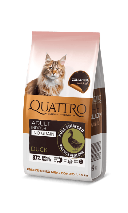 Quattro Super Premium Indoor с патица 7кг