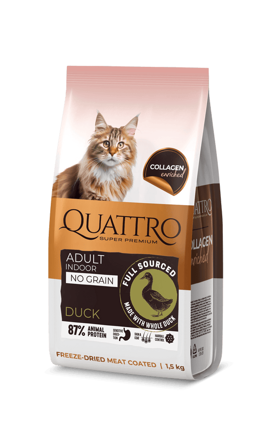 Quattro Super Premium Indoor с патица 7кг