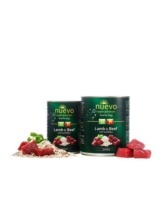 NUEVO SENIOR агне, говеждо и овесени ядки