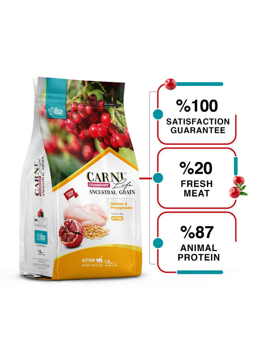 Carni Life Cranberry KITTEN храна за малки котенца С ПИЛЕ И НАР