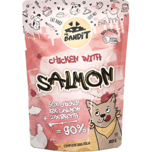 MR. BANDIT CHICKEN WITH SALMON - Пауч за кучета с пилешко и сьомга