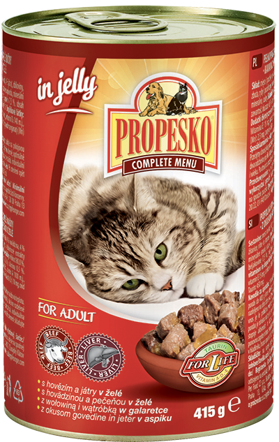 PROPESKO консерва за котки с говеждо и дроб 415гр