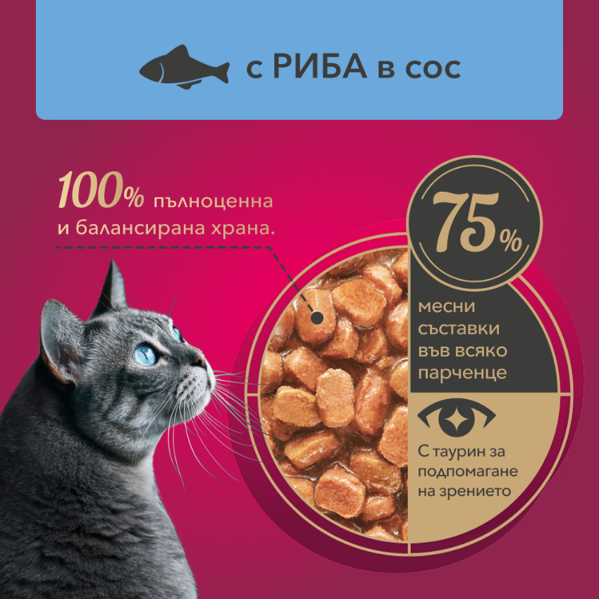 My LOVE пауч за котки в сос с риба