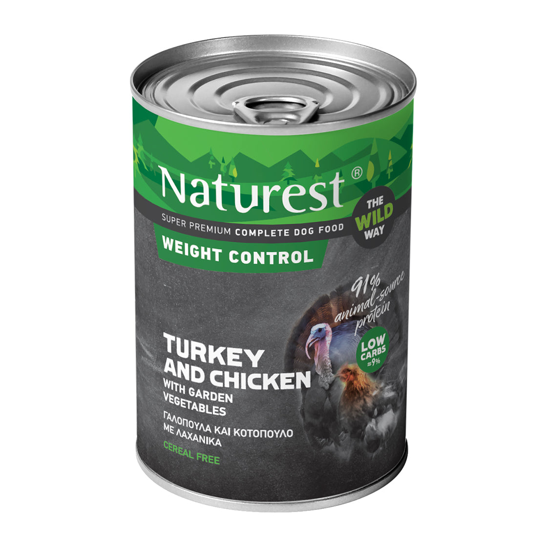 Naturest weight control консерва за възрастни кучета с пиле и пуйка 400гр