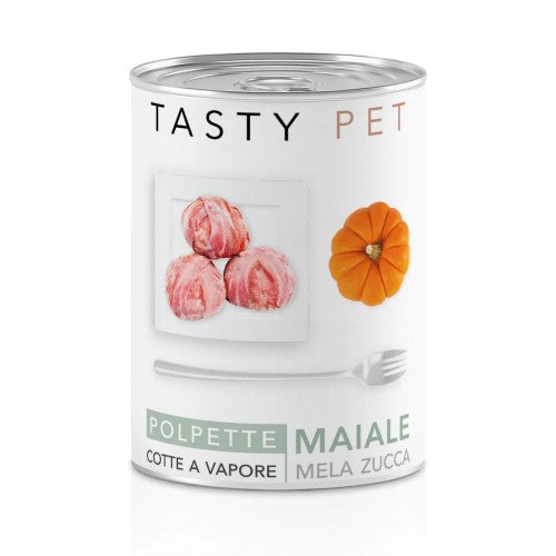 TASTY PET консерва за котка кюфтенца със свинско, ябълка и тиква 130гр