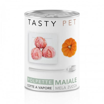 TASTY PET консерва за котка кюфтенца със свинско, ябълка и тиква 130гр