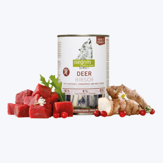 ISEGRIM deer dog, earth apple, blueberries and herbs