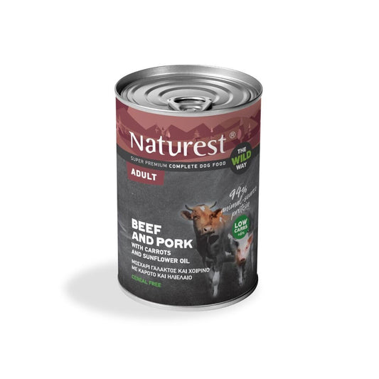 Naturest консерва за възрастни кучета с говеждо и свинско 400гр