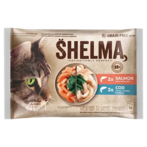 SHELMA-задушени филета за котки 4х85гр