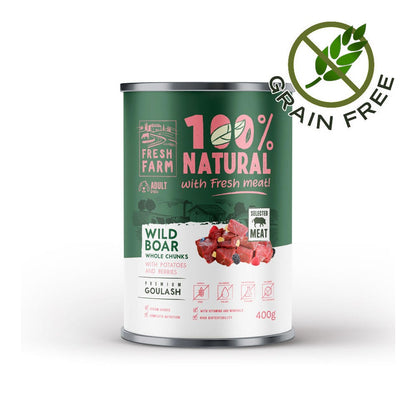 ФРЕШ ФАРМ куче гулаш Див глиган, картофи и горски плодове