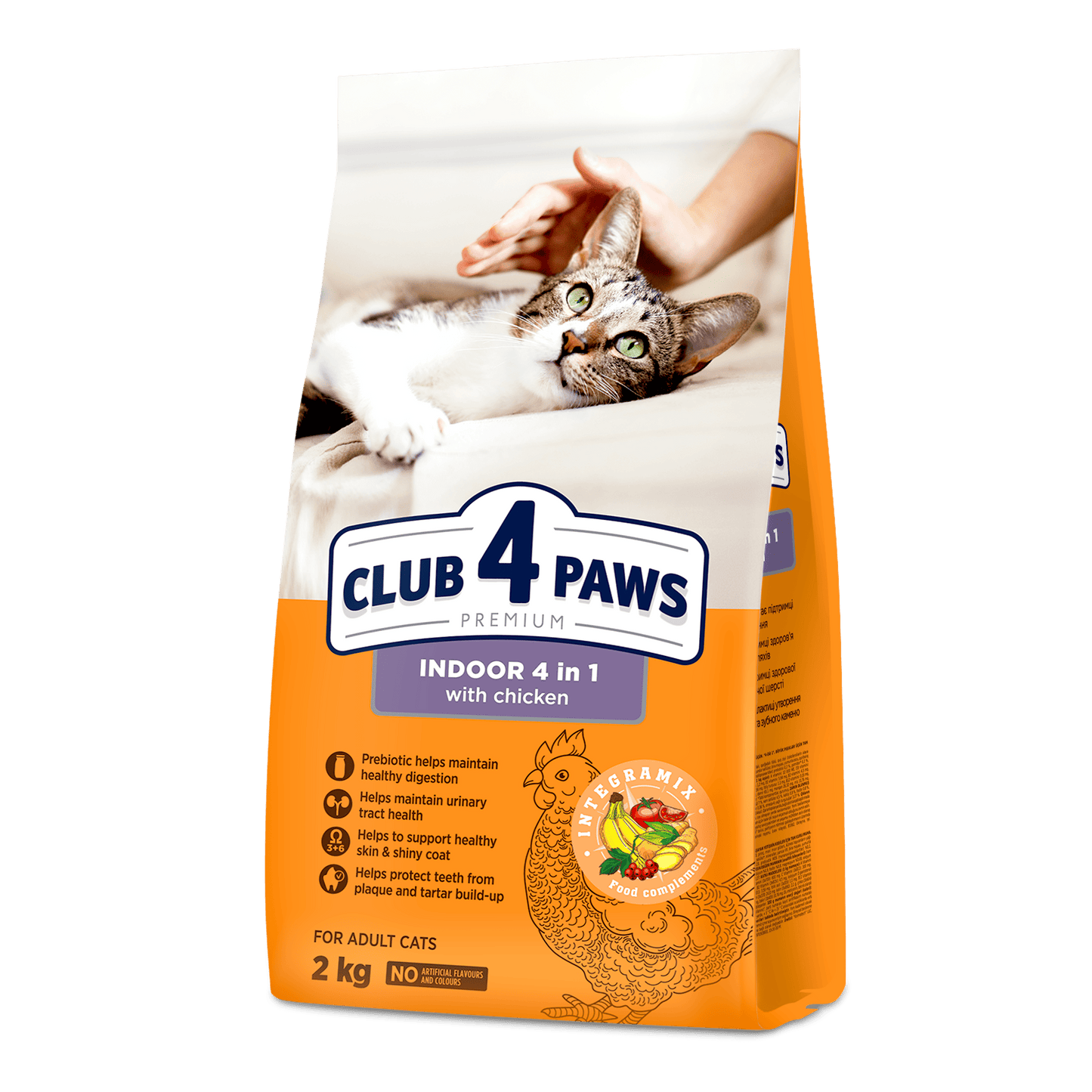 Club 4 paws cat indoor 4in1 с агнешко 14кг