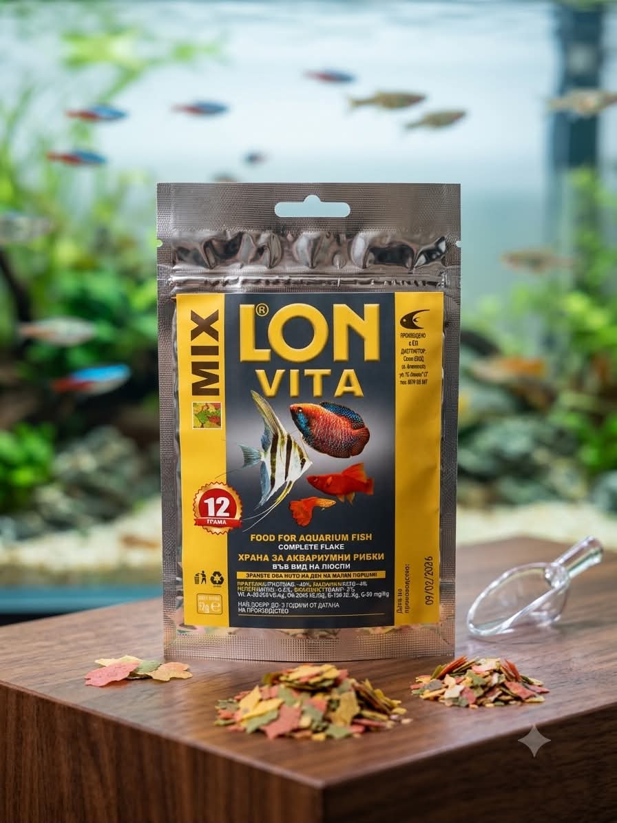 LON VITA люспеста храна за декоративни рибки 12гр
