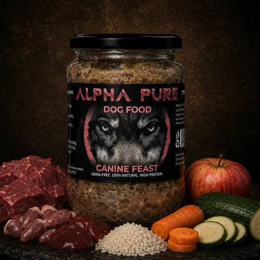 Буркан Alpha pure за възрастни кучета с говеждо 500гр