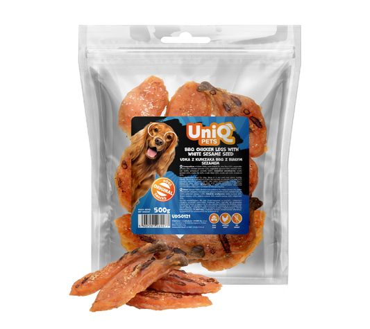 UNIQ PETS BBQ пилешки бутчета с бял сусам 13см 500гр