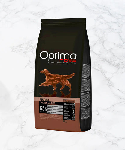 Optima Nova- храна за зрели кучета с пиле и ориз 12кг