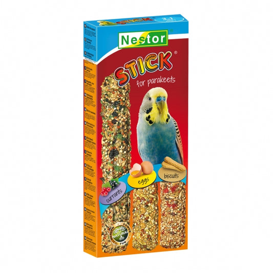 Класически пръчици "3 в 1" за папагали - касис, яйца и бисквити