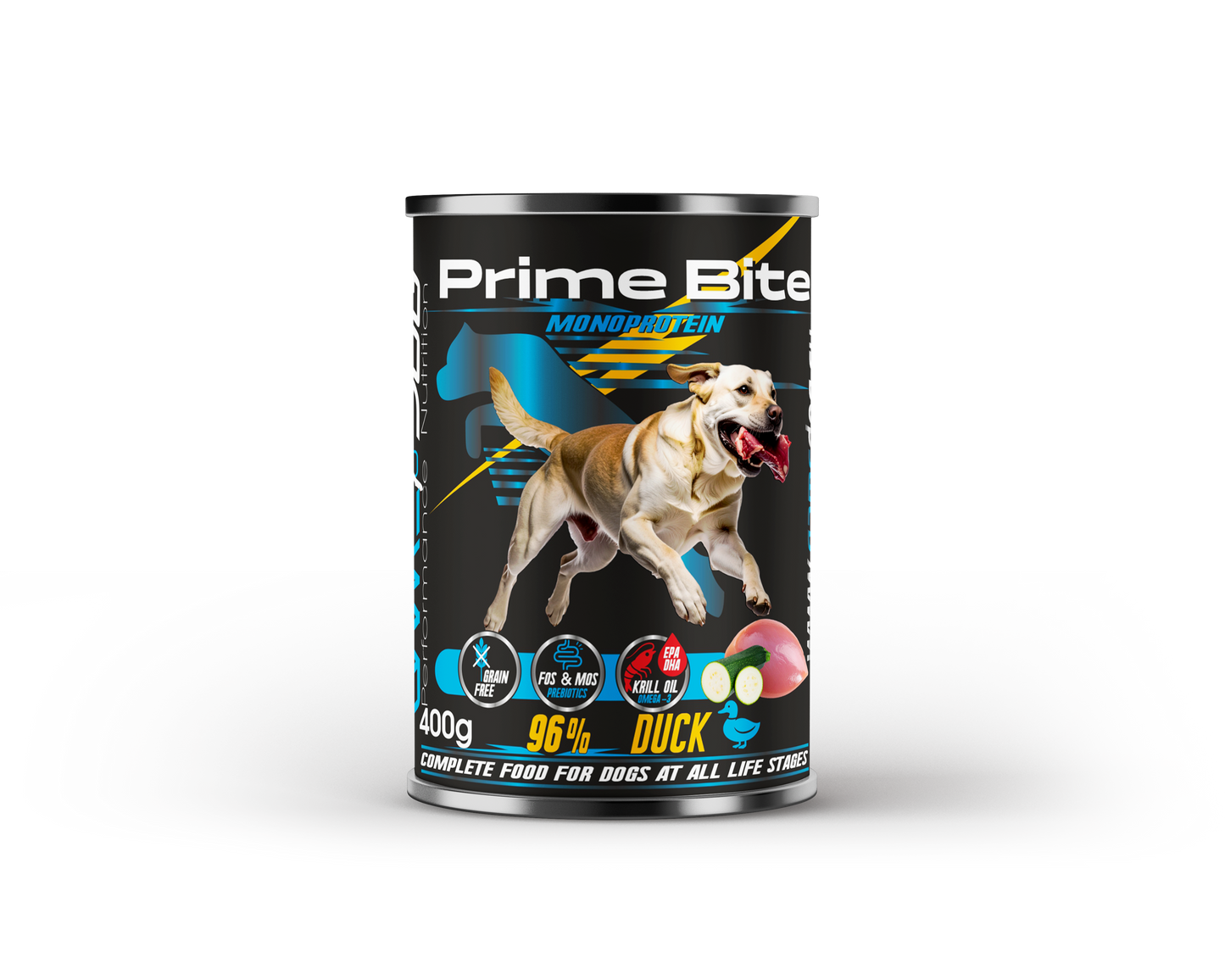 Prime Bite-консерва за куче с патица и тиквички 400гр