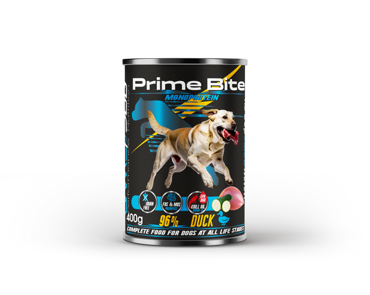 Prime Bite-консерва за куче с патица и тиквички 400гр