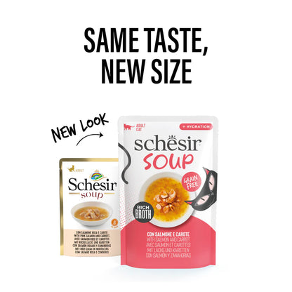 SCHESIR супа за коте със сьомга и моркови 40гр