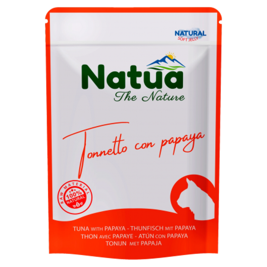 Natua пауч за котка с риба тон и папая в желе 70гр