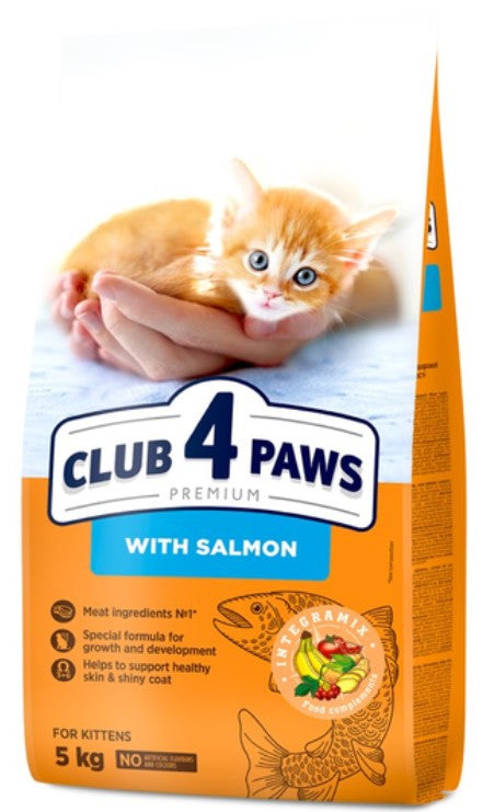Club 4 Paws Premium Kitten със Сьомга 5кг