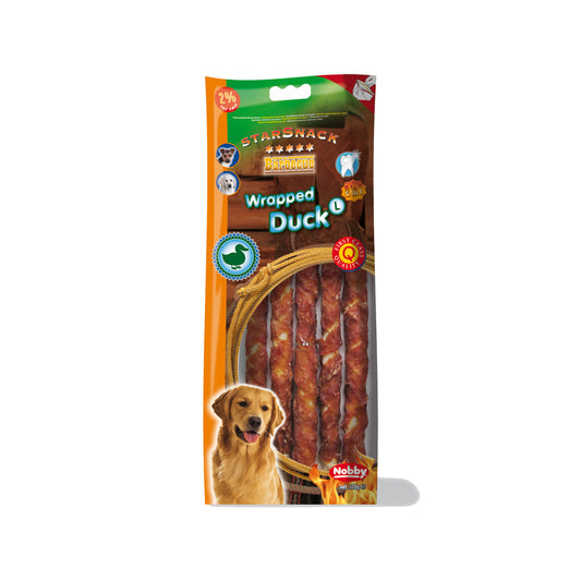 NOBBY лакомствоStarSnack 2в1 Barbecue Wrapped Duck L 128гр