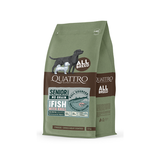 QUATTRO ALL BREED сеньор/лайт бяла риба и крил