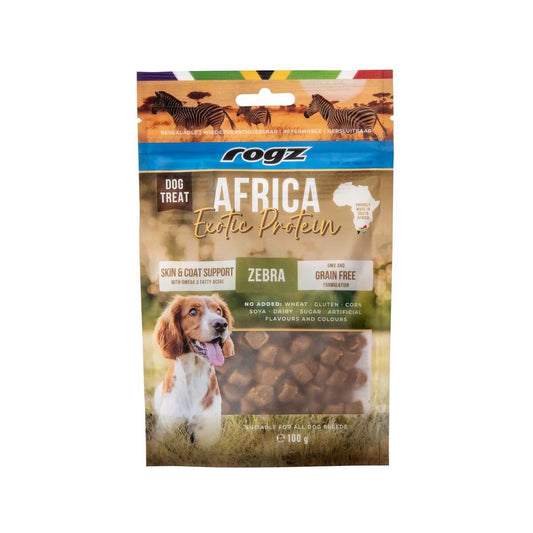 Rogz Africa Exotic protein лакомства със Зебра 100гр