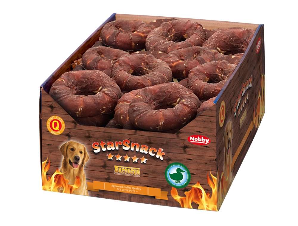 NOBBY лакомство StarSnack 2в1 Barbecue Donut Duck 10см/110гр/30бр