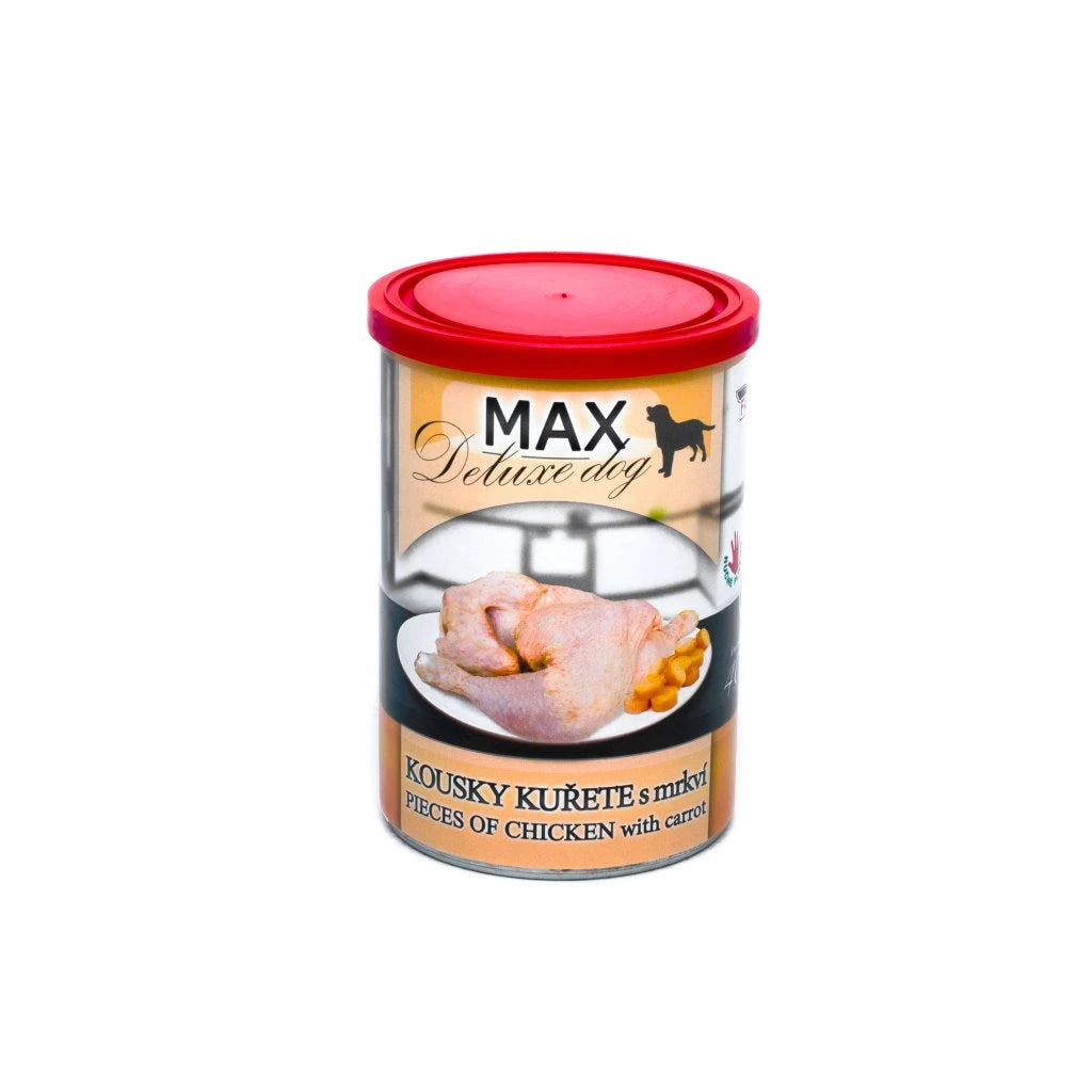MAX Deluxe dog със 100% пилешки парчета с моркови 400гр