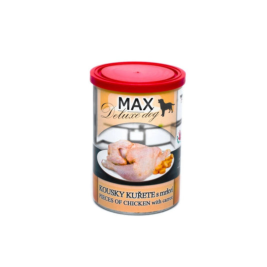 MAX Deluxe dog със 100% пилешки парчета с моркови 400гр
