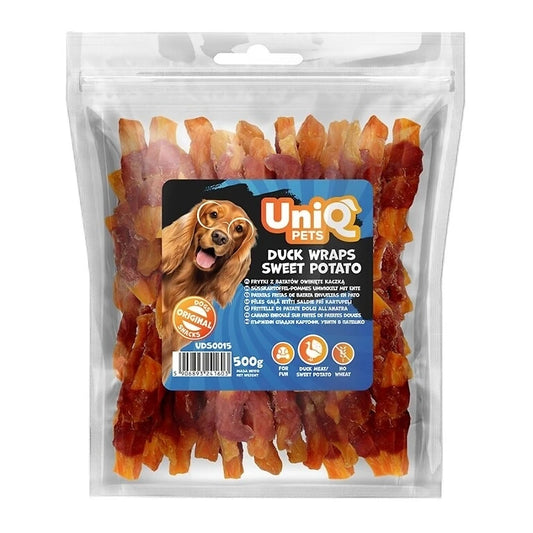 UNIQ PETS сладък картоф обвит с патешко 500гр