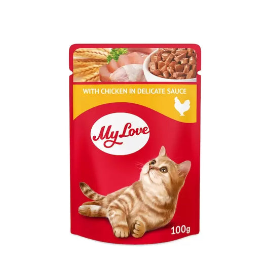 My Love пауч за котки с пиле 100гр