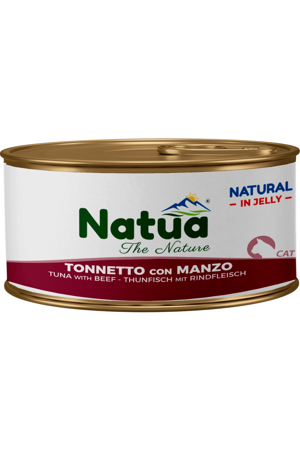 Natua котка Риба тон и говеждо в желе 85 гр