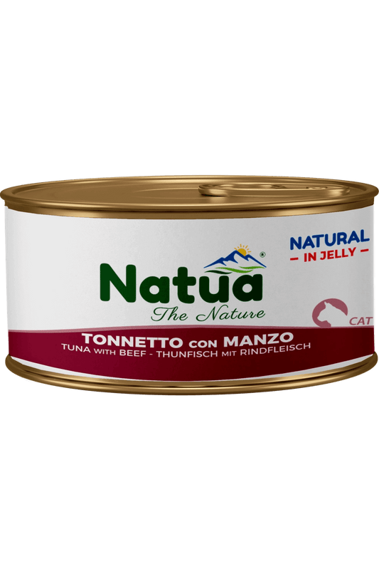 Natua котка Риба тон и говеждо в желе 85 гр