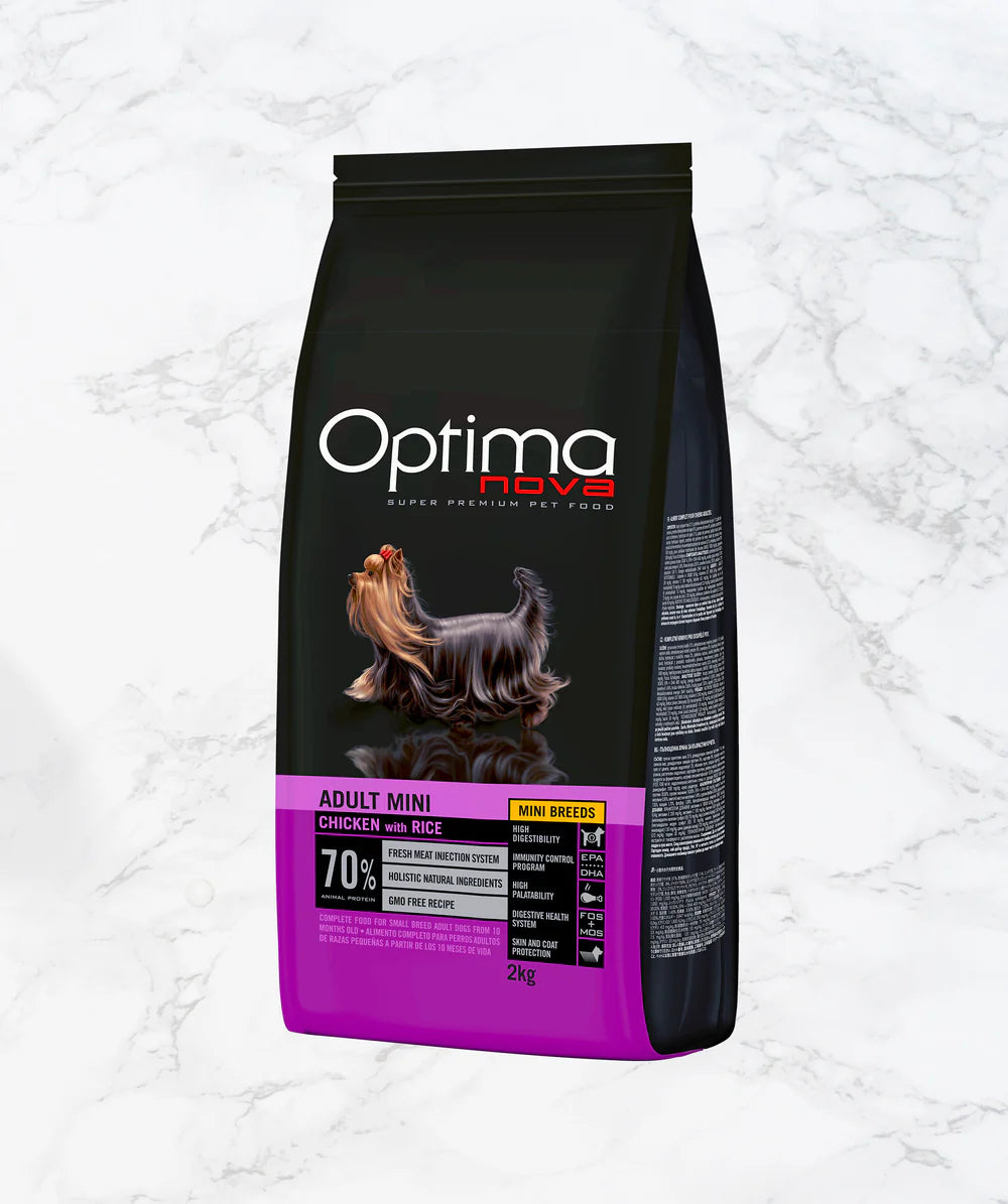 Optima Nova- Храна за израстнали кучета от малки породи с пиле и ориз