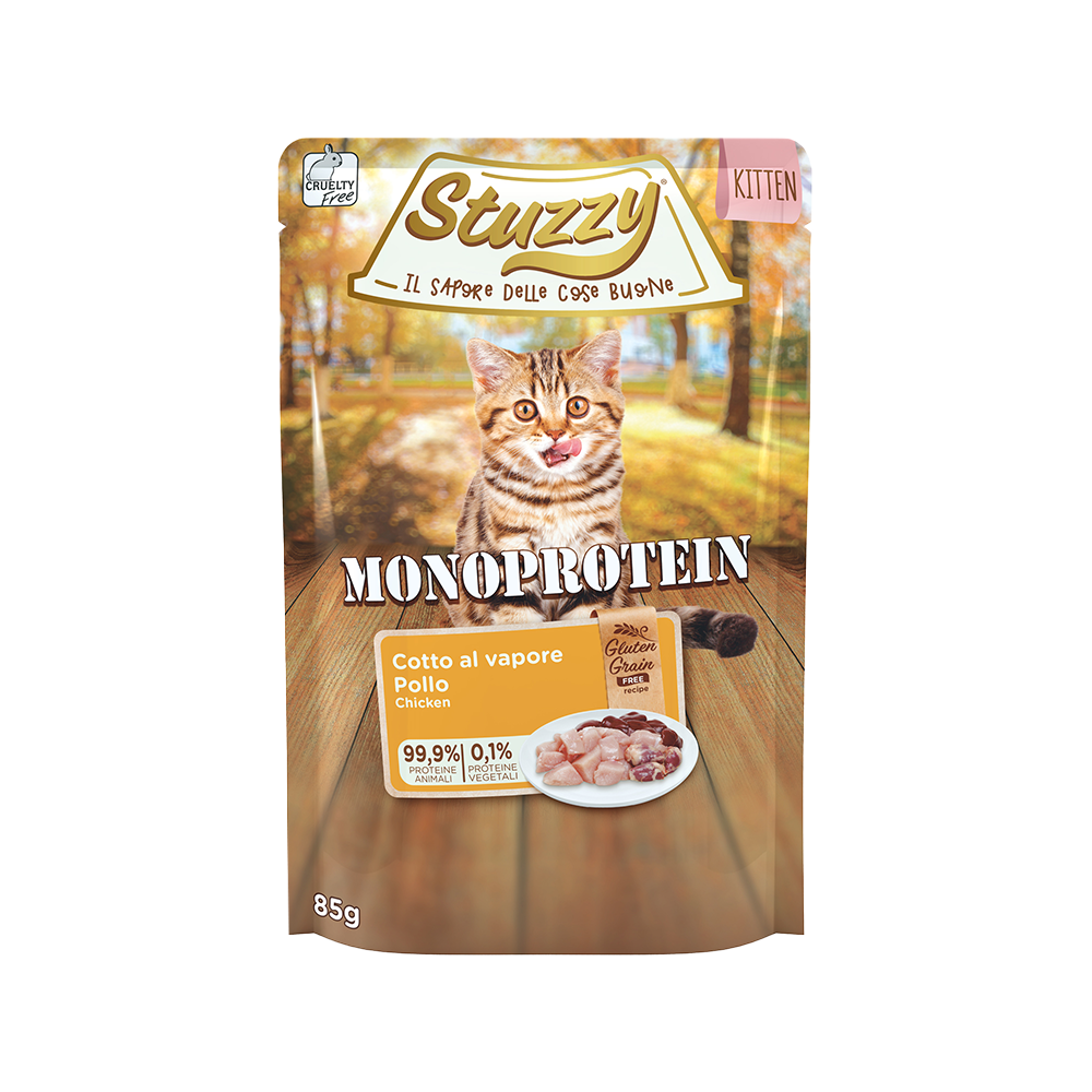 STUZZY monoprotein пауч за бебета котки с пиле 85гр