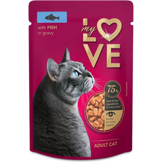 My LOVE пауч за котки в сос с риба