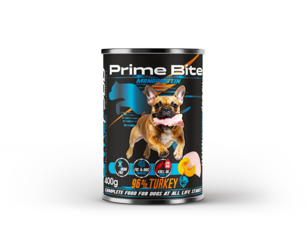Prime Bite-консерва за куче с пуйка и тиква 400гр