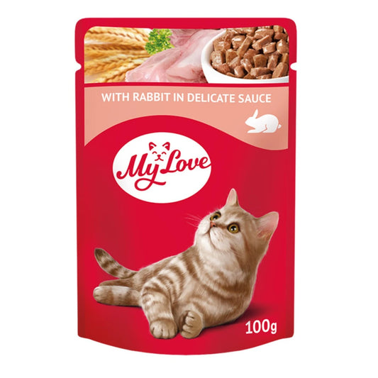 My Love пауч за котки със заек 100гр