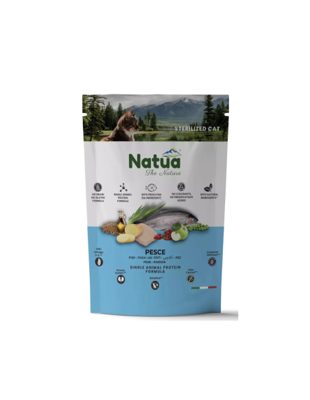 Natua суха храна кастрирани котки риба