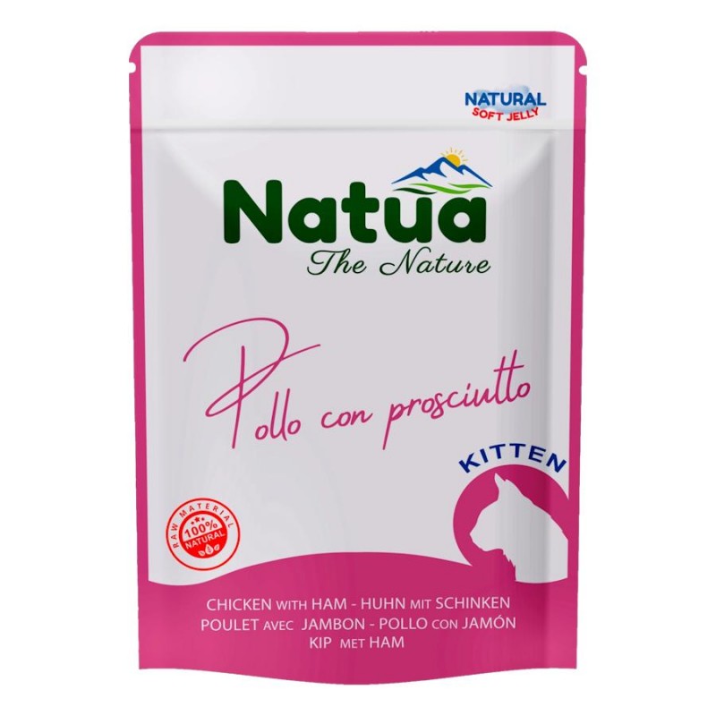 Natua пауч за бебе коте с пиле и шунка в желе 70гр