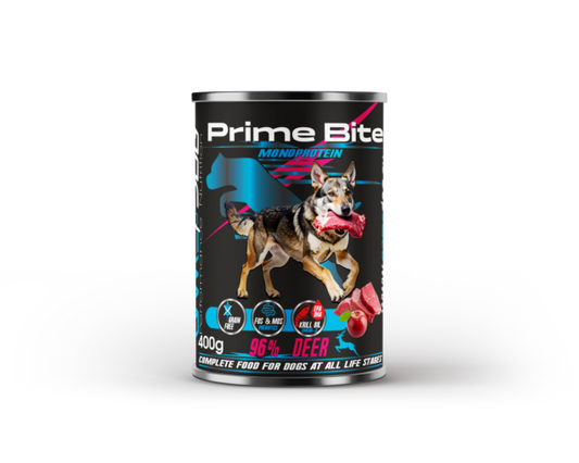 Prime Bite-консерва за куче с елен и ябълка 400гр