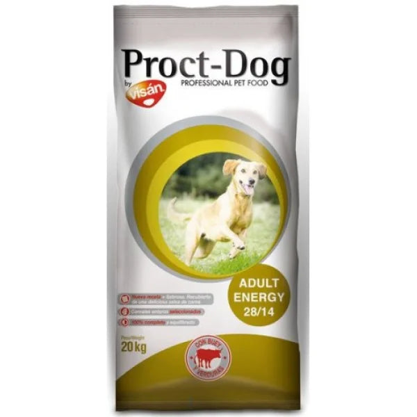 PROCT DOG ENERGY-за големи кучета от всички породи с говеждо месо и зеленчуци 20кг