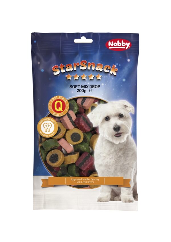 NOBBY лакомство StarSnack Soft Mix Drop 200гр