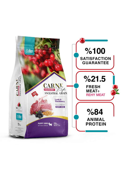 Carni Life Cranberry PUPPY MINI С АГНЕ И КЪПИНИ за дребни породи кучета