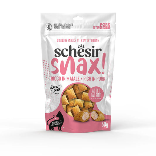 Schesir snax лакомство за котки със свинско 60гр