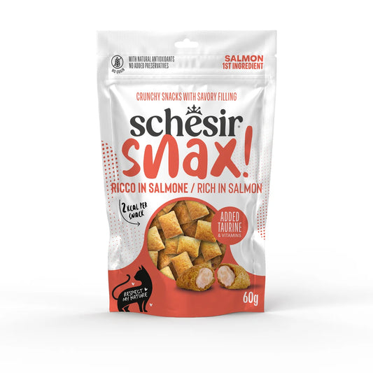 Schesir snax лакомство за котки със сьомга 60гр